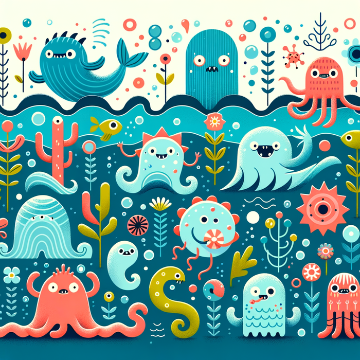 Silly Sea Monsters Diamond Painting