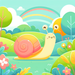 Sunny Snail's Garden Stroll Diamond Painting