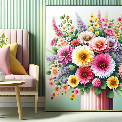 Bright Floral Symphony Paint By Color