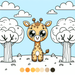 Adorable Little Giraffe Painting By Diamonds Kit
