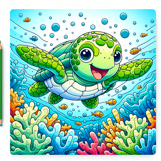 Silly Turtle Paint By Color