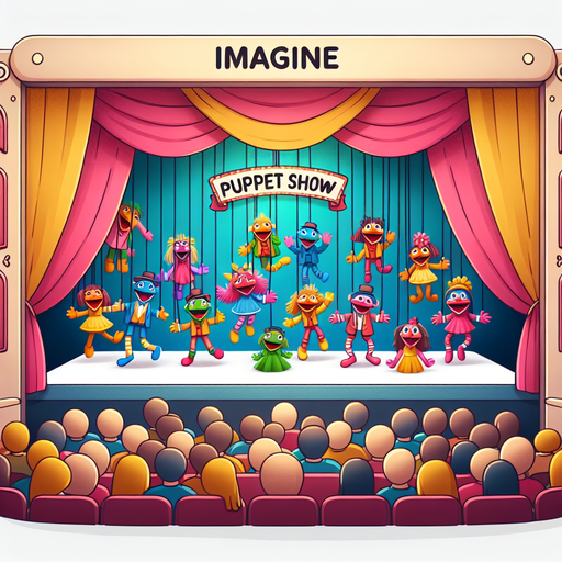 Playful Puppet Show Paint By Diamonds Kits