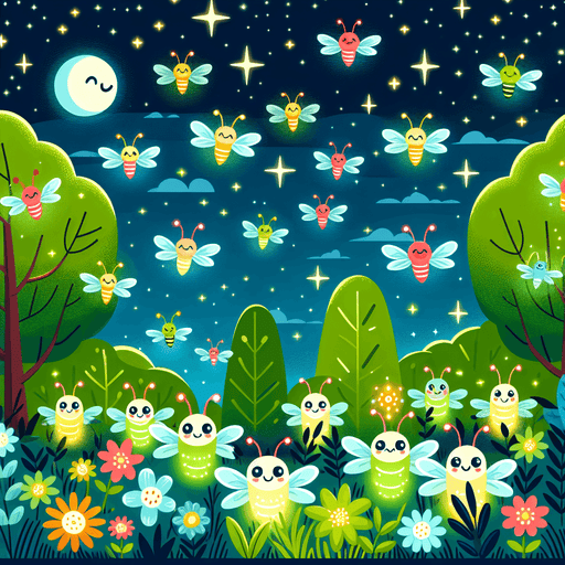 Colorful Fireflies Painting By Diamonds Kit