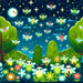 Colorful Fireflies Painting By Diamonds Kit