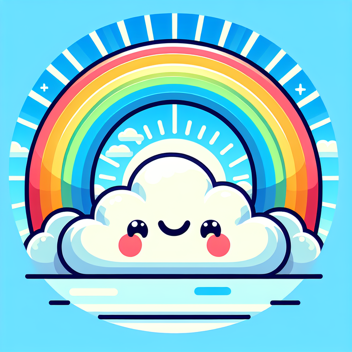 Sunny Rainbow Cloud Painting By Diamonds Kit