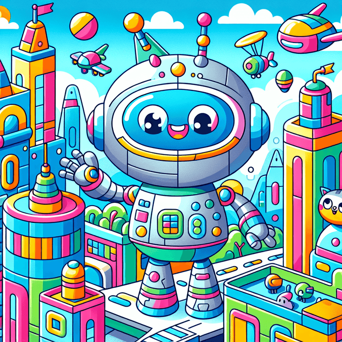 Friendly Robot Pal Paint By Diamonds Art