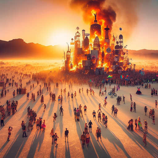 The Burning Man Festival Paint By Diamonds Kits