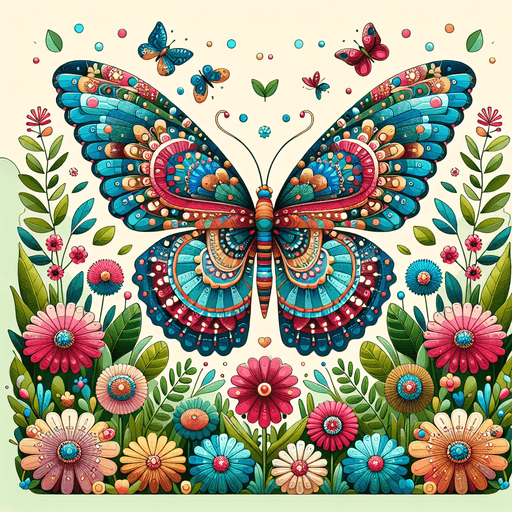 Bright Butterfly Painting By Diamonds Kit