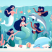 Mermaid's Ocean Party Paint By Diamonds Art