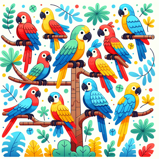 Tropical Parrot Fiesta Painting Diamond Kit