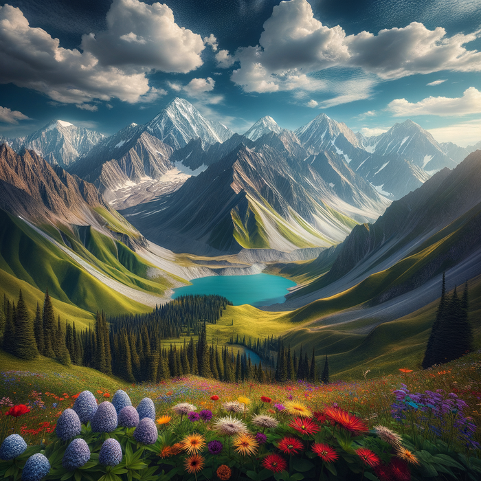 Majestic Mountain Landscape 5D DIY Paint By Diamond Kit