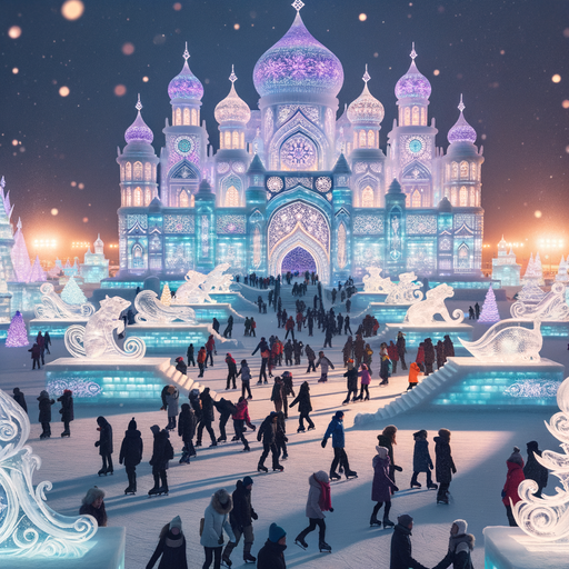 Harbin Ice And Snow Festival Painting By Diamonds Kit