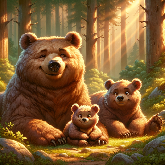 Cuddly Bear Family Painting Diamond Kit