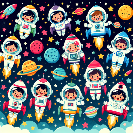 Colorful Rocket Adventures Paint By Diamonds