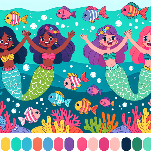 Underwater Mermaid Party Diamonded Painting Kits