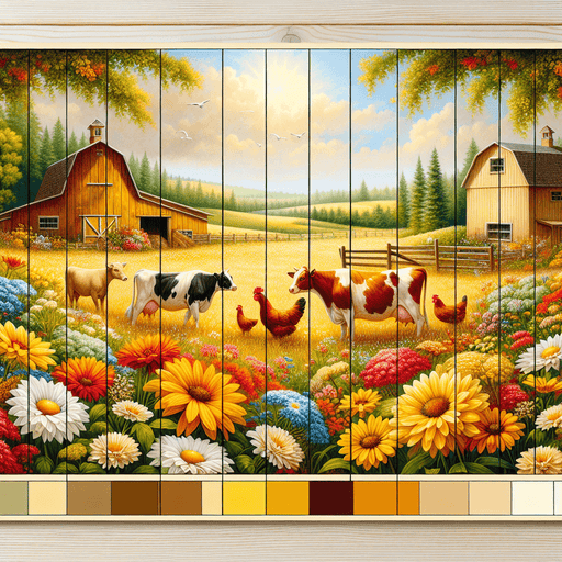 Charming Farm Animals Paint By Color