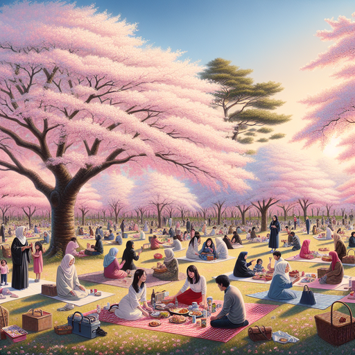 Hanami Cherry Blossom Festival Diamond Painting