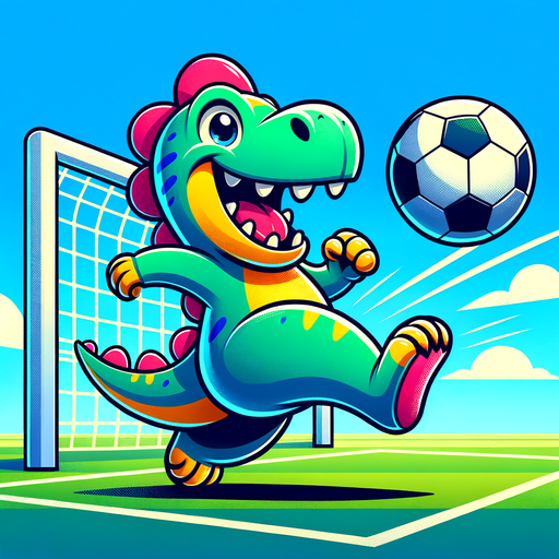 Sporty Dinosaur Painting Diamond Kit