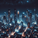 City Night Skyline Painting By Diamonds Kit