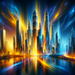 City Lights Reflection Diamond Painting