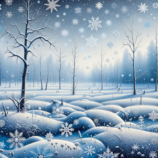 Snowy Meadow Escape Diamond Painting