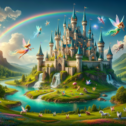 Whimsical Fairy Tale Castle 5D DIY Paint By Diamond Kit