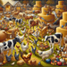 Lively Farmyard Festival Diamonded Painting Kits