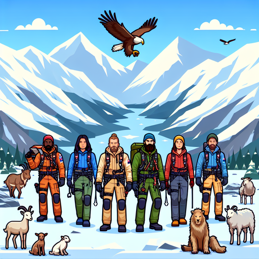 Snowy Mountain Rescue Diamond Painting