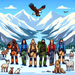 Snowy Mountain Rescue Diamond Painting