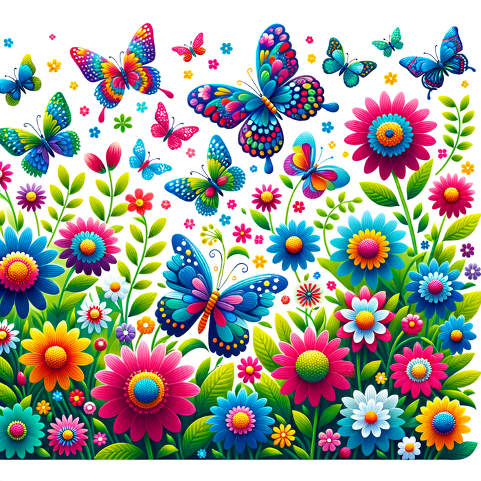 Exquisite Butterfly Garden Paint By Diamonds Art