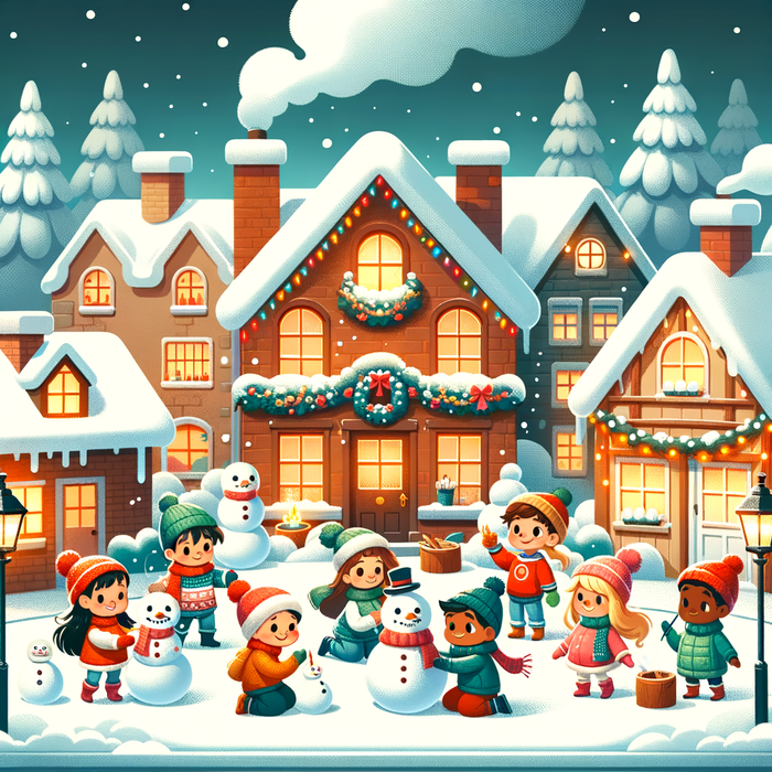 Cozy Winter Village Paint By Diamonds Kits