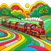 Lively Train Journey Painting By Diamonds Kit