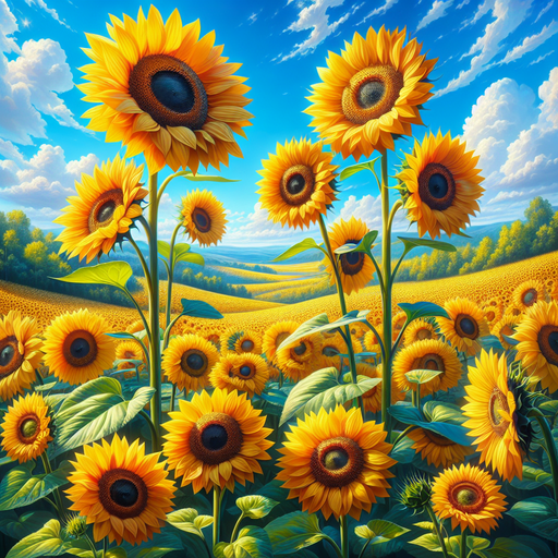 Joyful Sunflowers Paint By Diamonds