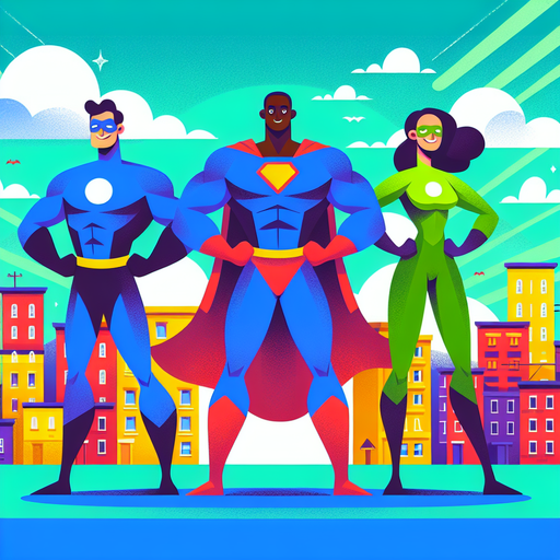 Superhero City Heroes Painting By Diamonds Kit