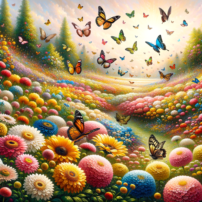 Vibrant Butterfly Garden Paint By Diamonds