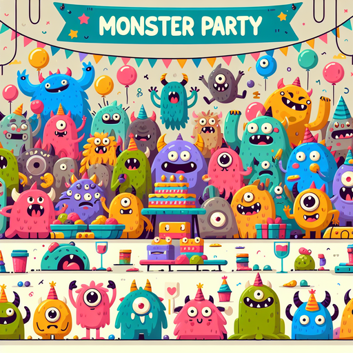Giggling Monster Party Diamond Painting