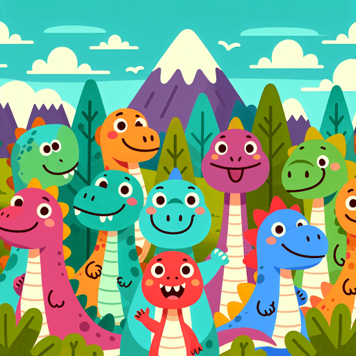 Playful Dinosaurs Painting By Diamonds Kit
