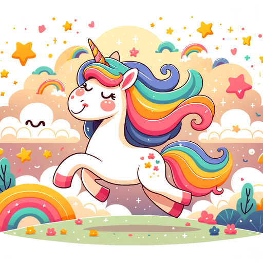 Colorful Rainbow Unicorn Painting Diamond Kit