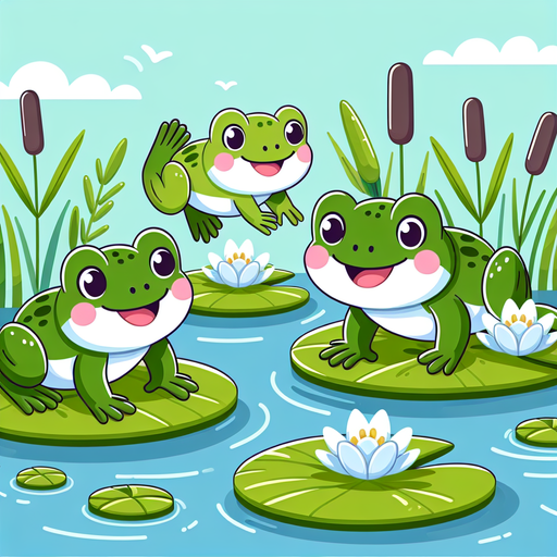 Froggy Friends Pond Paint By Diamonds Art