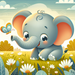 Cute Baby Elephant Diamonded Painting Kits