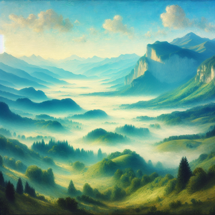 Mountain Mist Morning Paint By Diamond