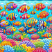 Funky Fish Frenzy DIY Paint By Diamonds