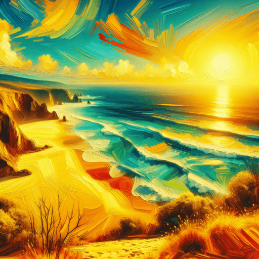 Sunny Coastal View Painting Diamond Kit