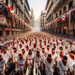 Festival Of San Fermín - Pamplona Paint By Diamonds Kits