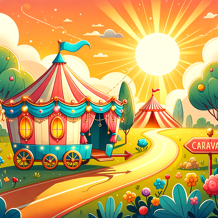 Charming Circus Caravan Paint By Diamonds Art