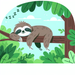 Spirited Sloth Rainforest Nap DIY Paint By Diamonds