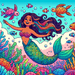 Undersea Mermaid Kingdom Painting By Diamonds Kit