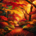 Autumn Forest Pathway Paint By Diamond