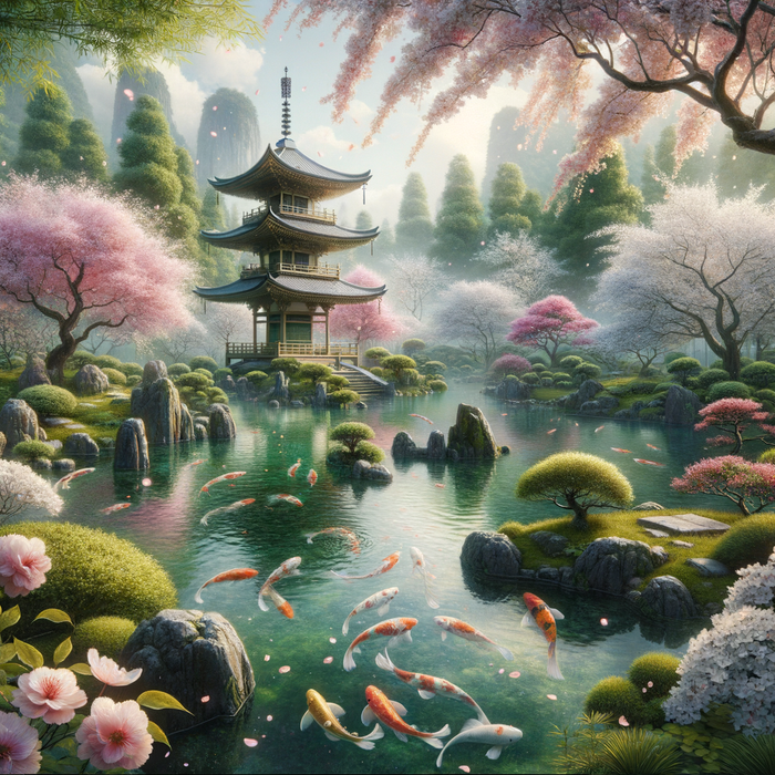 Serene Japanese Garden 5D DIY Paint By Diamond Kit