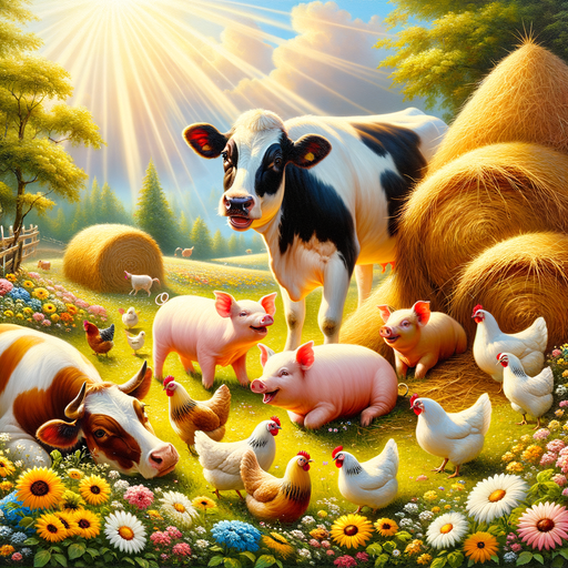 Joyful Farmyard Adventures Paint By Diamonds Art